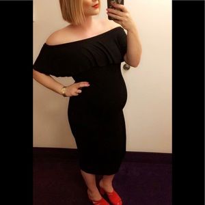 Black Asos maternity dress